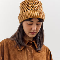 Cordera Wooden Beads Bucket, Ochre