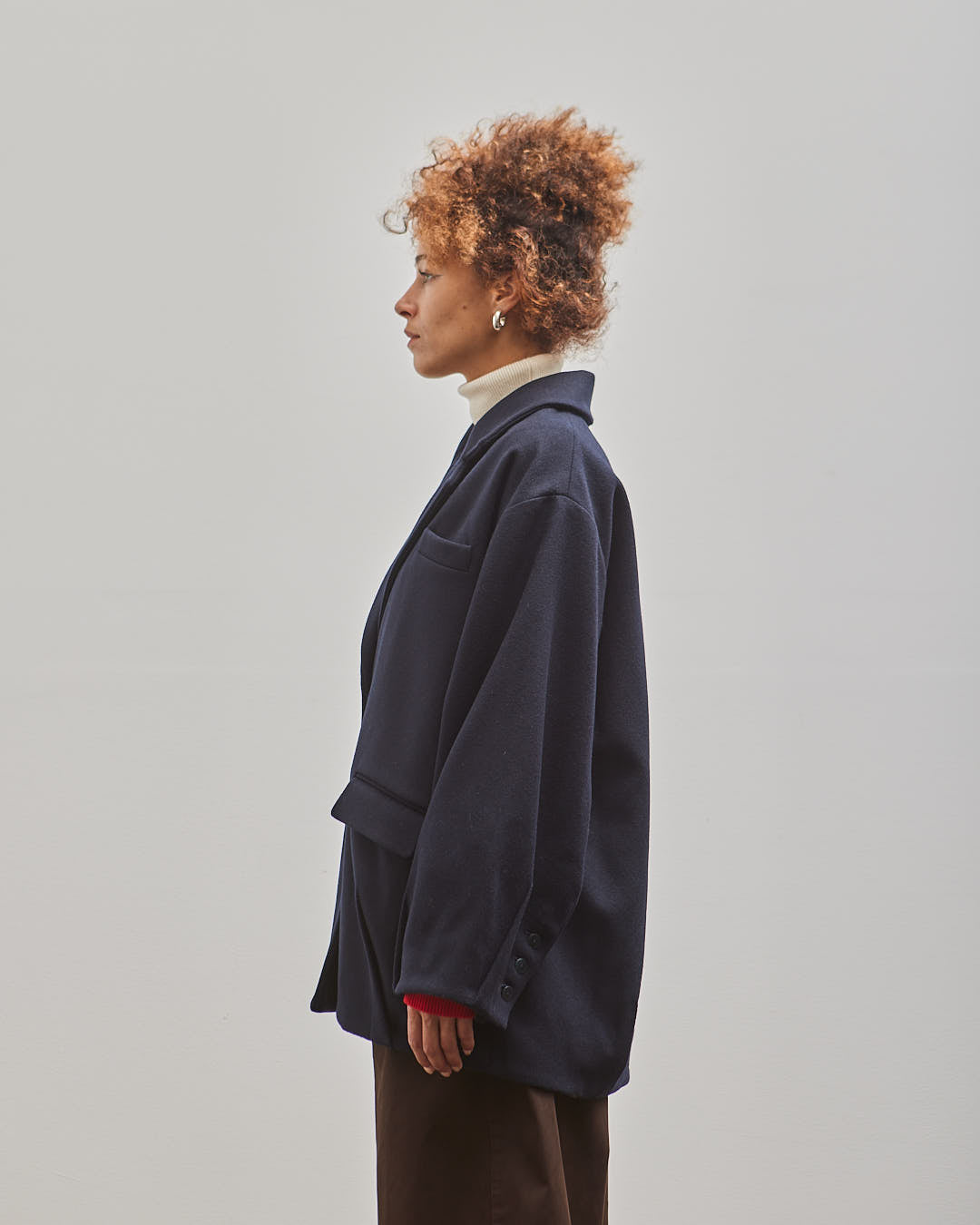 Cordera Wool Coat, Navy – Glasswing