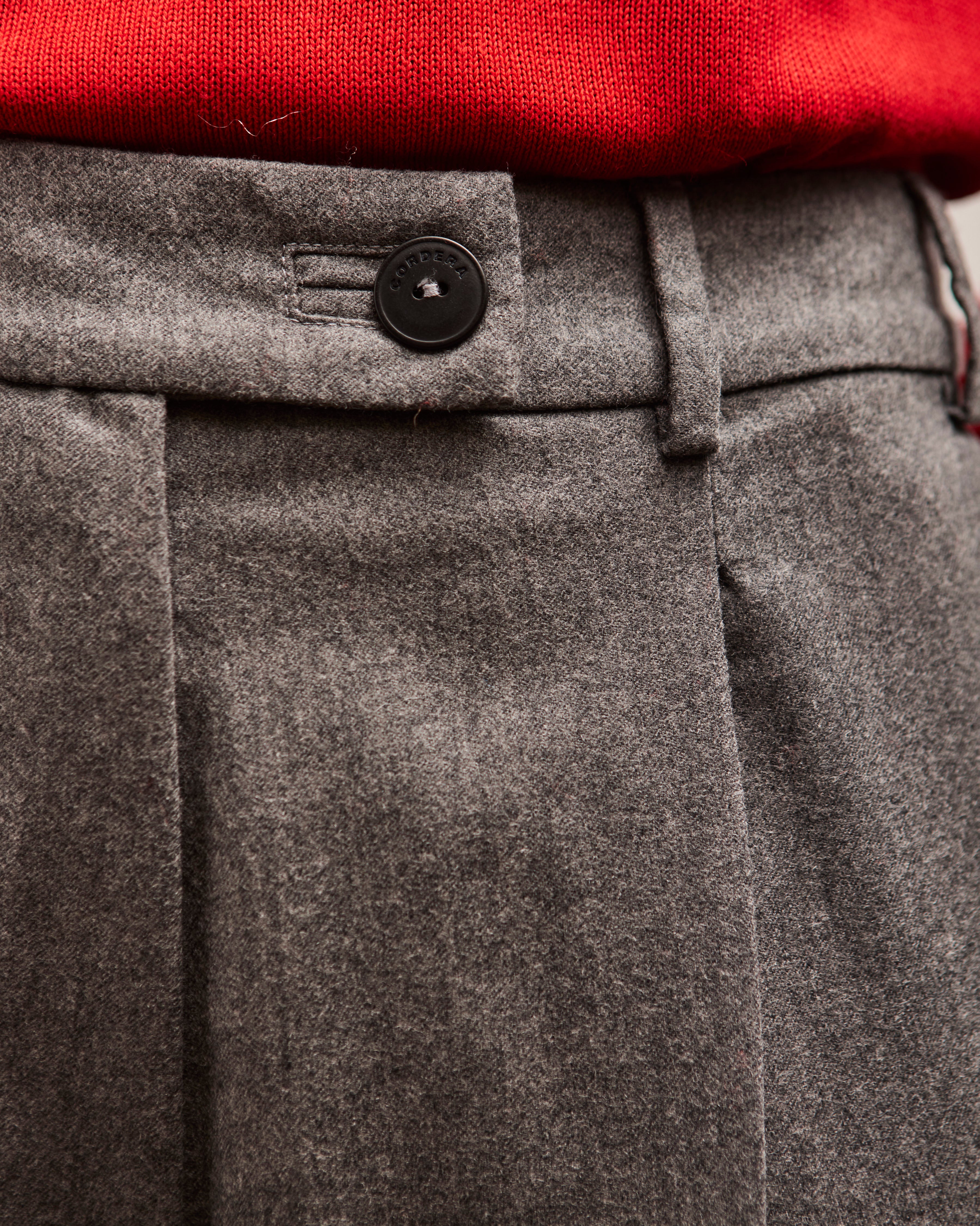 CORDERA コルデラ TAILORINGMASCULINEPANTS グレー Cordera Wool Masculine Pant, Grey – Glasswing