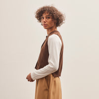 Cordera Wool & Cashmere Waistcoat, Brown
