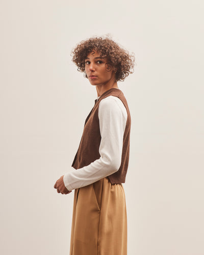 Cordera Wool & Cashmere Waistcoat, Brown