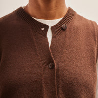 Cordera Wool & Cashmere Waistcoat, Brown