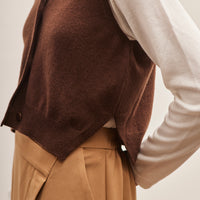 Cordera Wool & Cashmere Waistcoat, Brown