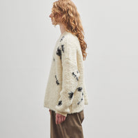 Cordera Wool & Mohair Blotch Sweater, Off-White