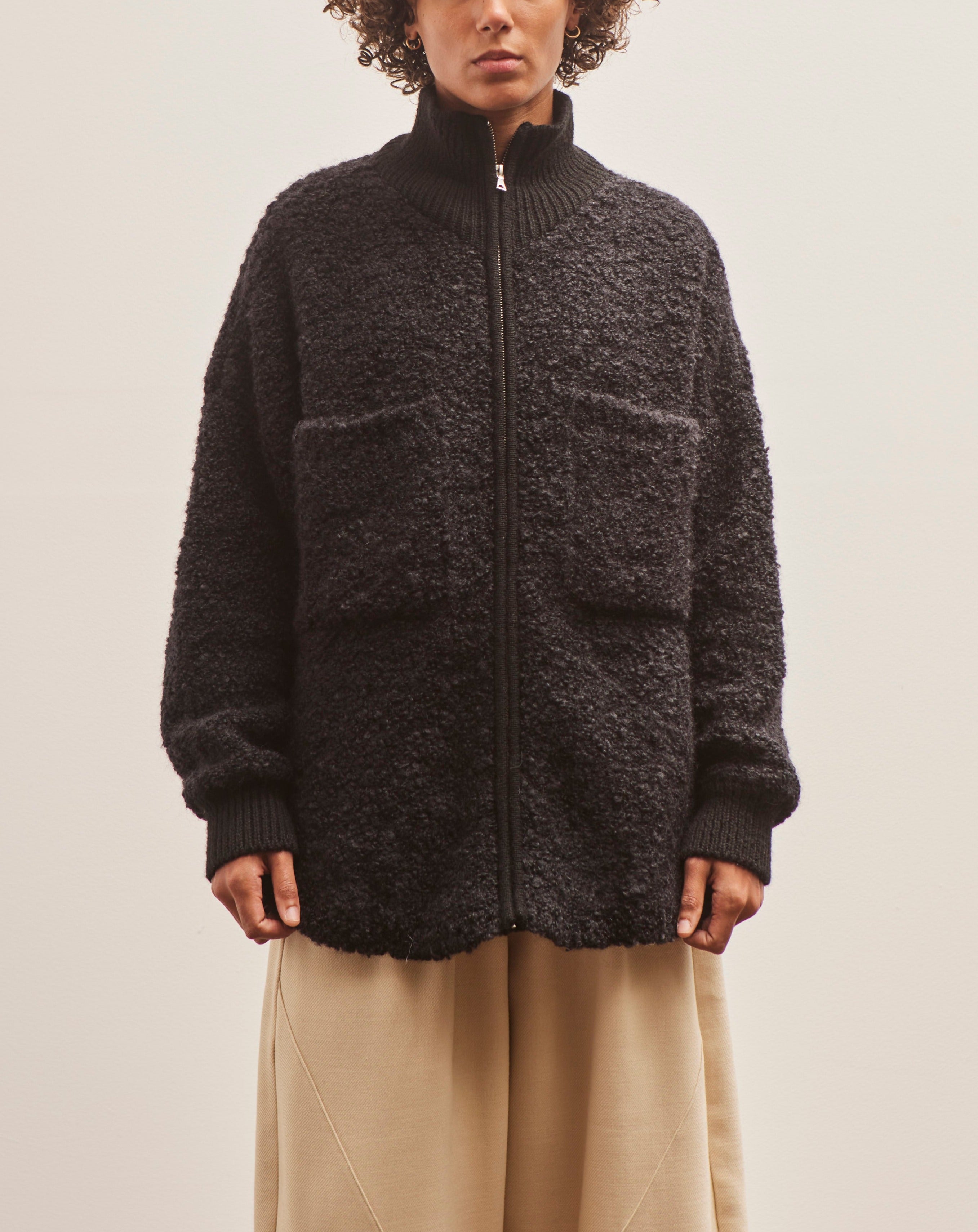 Cordera Wool & Mohair Jacket, Black | Glasswing