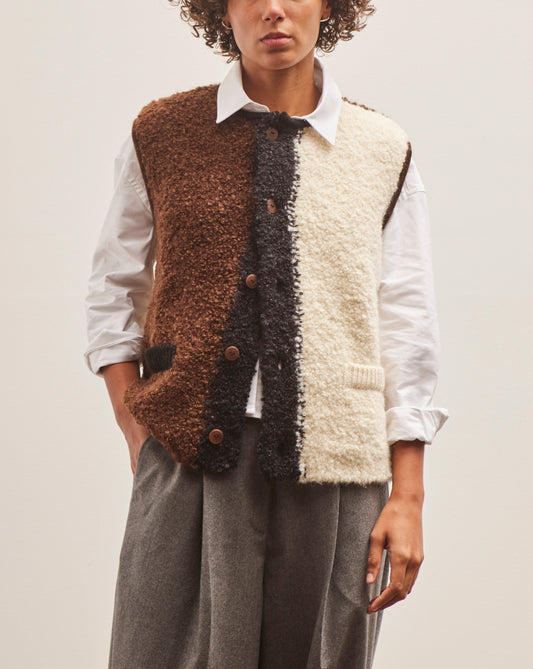 Cordera Wool & Mohair Waistcoat, Colorblock