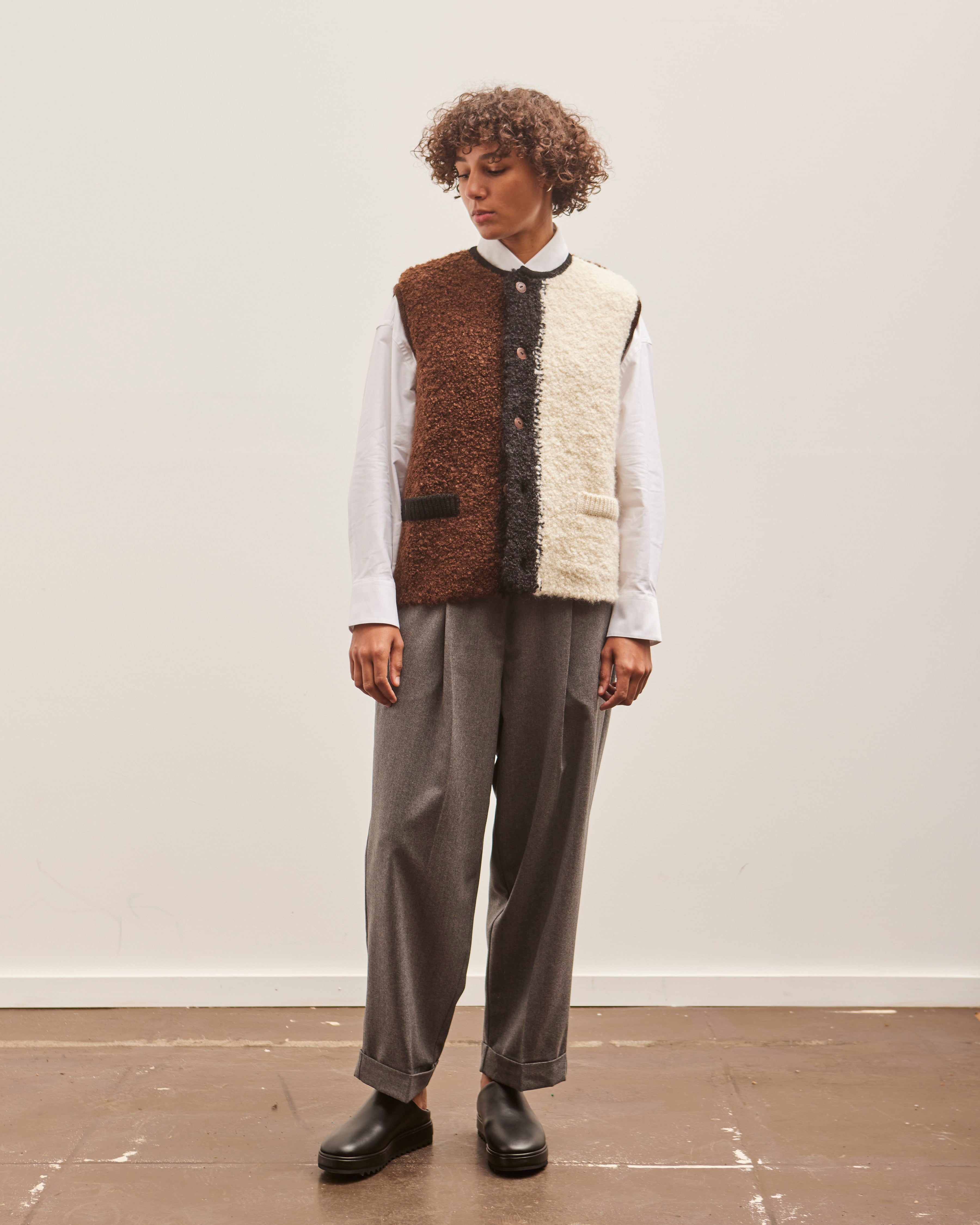 Cordera Wool & Mohair Waistcoat, Colorblock – Glasswing