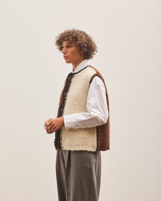 Cordera Wool & Mohair Waistcoat, Colorblock