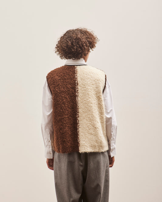 Cordera Wool & Mohair Waistcoat, Colorblock