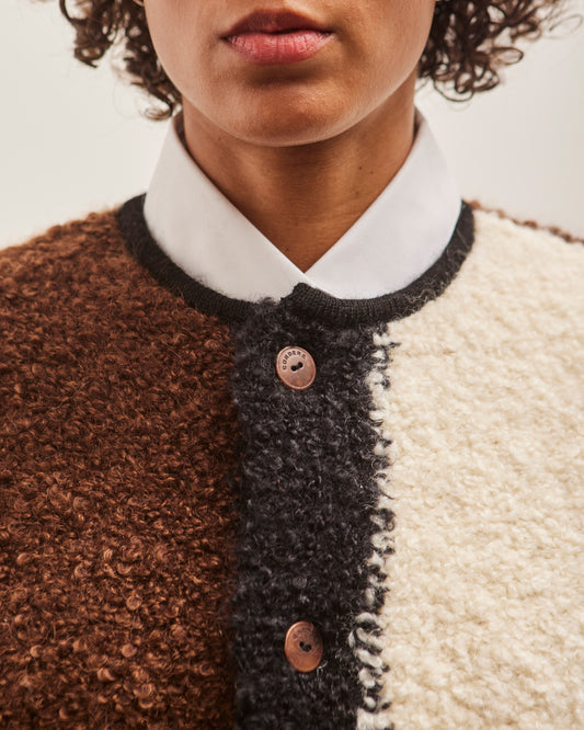 Cordera Wool & Mohair Waistcoat, Colorblock