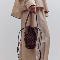 Handmade Beaded Net Bag, Black