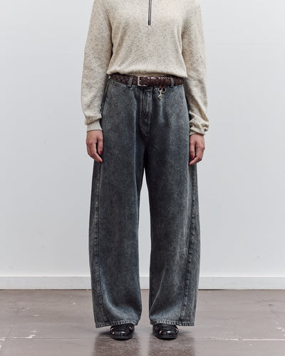 Washed Straight Leg Denim, Grey