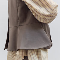 Tailored Peplum Vest, Taupe
