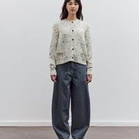 Merino Wool Flecked Cardigan, Natural