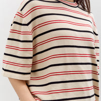 Cordera Organic Cotton Striped T-Shirt, Sierra