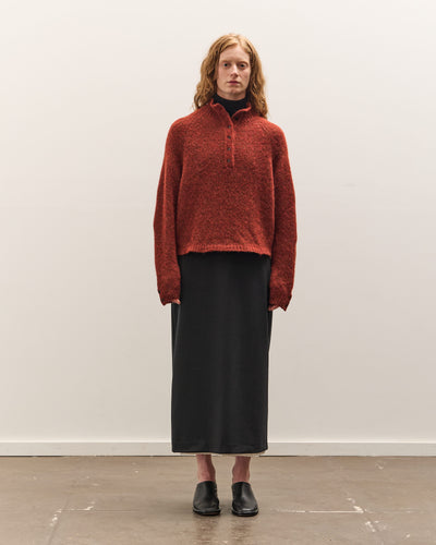 Cordera Baby Alpaca Polo Sweater, Terra Cotta