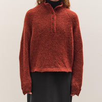 Cordera Baby Alpaca Polo Sweater, Terra Cotta