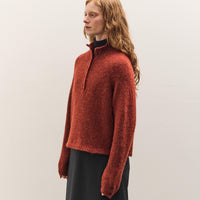 Cordera Baby Alpaca Polo Sweater, Terra Cotta