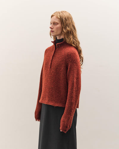 Cordera Baby Alpaca Polo Sweater, Terra Cotta