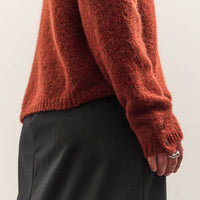 Cordera Baby Alpaca Polo Sweater, Terra Cotta