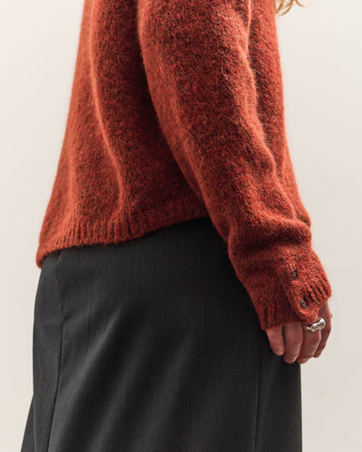 Cordera Baby Alpaca Polo Sweater, Terra Cotta