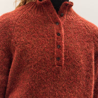 Cordera Baby Alpaca Polo Sweater, Terra Cotta