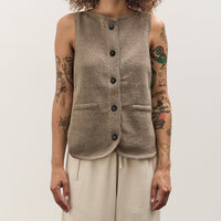 Cordera Boatneck Waistcoat, Taupe