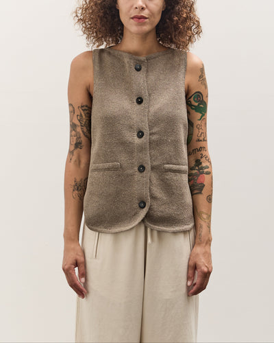 Cordera Boatneck Waistcoat, Taupe