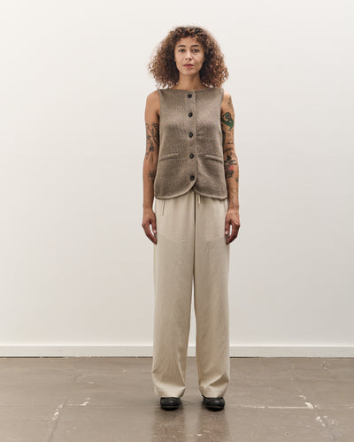 Cordera Boatneck Waistcoat, Taupe