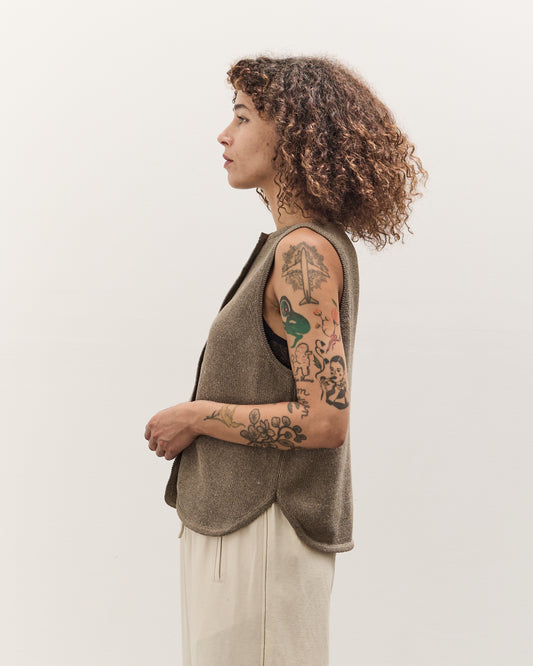 Cordera Boatneck Waistcoat, Taupe