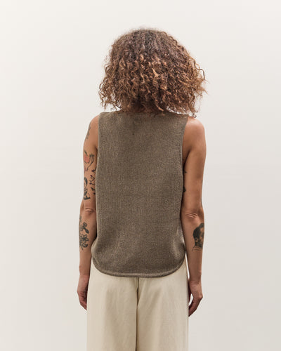 Cordera Boatneck Waistcoat, Taupe
