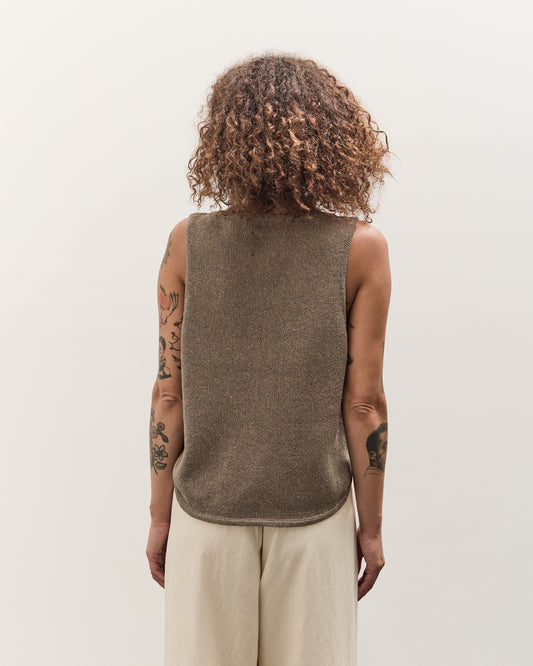 Cordera Boatneck Waistcoat, Taupe