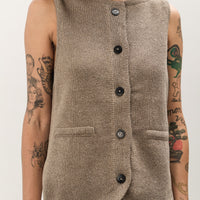Cordera Boatneck Waistcoat, Taupe