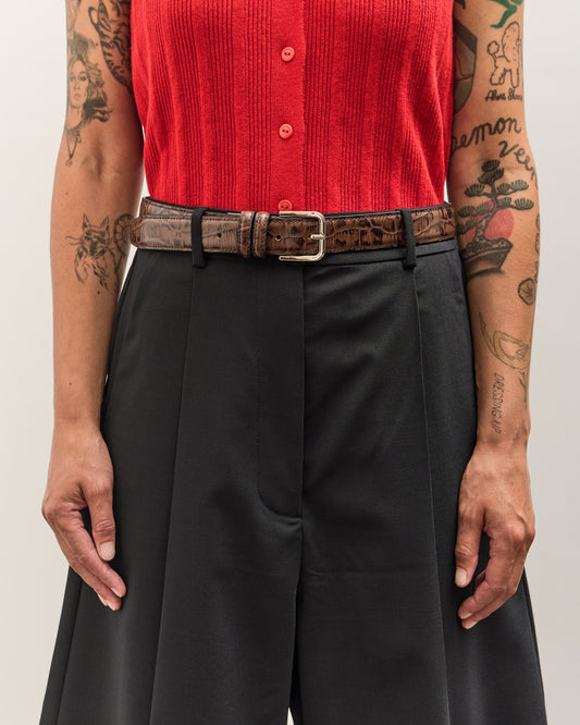 Cordera Classic Belt, Brown Croc