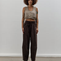 Cordera Corduroy Baggy Pants, Brown