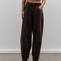 Cordera Corduroy Baggy Pants, Brown