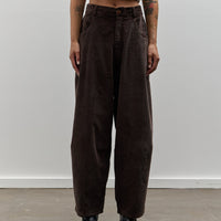 Cordera Corduroy Baggy Pants, Brown