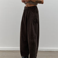 Cordera Corduroy Baggy Pants, Brown