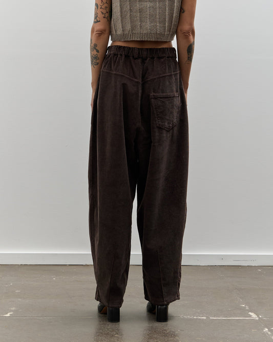 Cordera Corduroy Baggy Pants, Brown