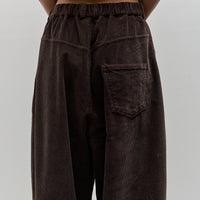 Cordera Corduroy Baggy Pants, Brown