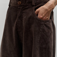 Cordera Corduroy Baggy Pants, Brown