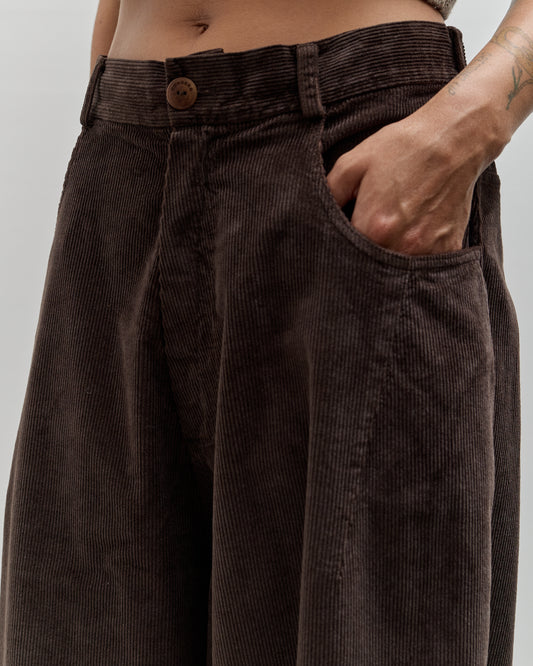 Cordera Corduroy Baggy Pants, Brown