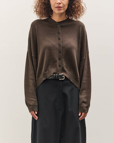 Cordera Cotton & Cashmere Cardigan, Dark Moss