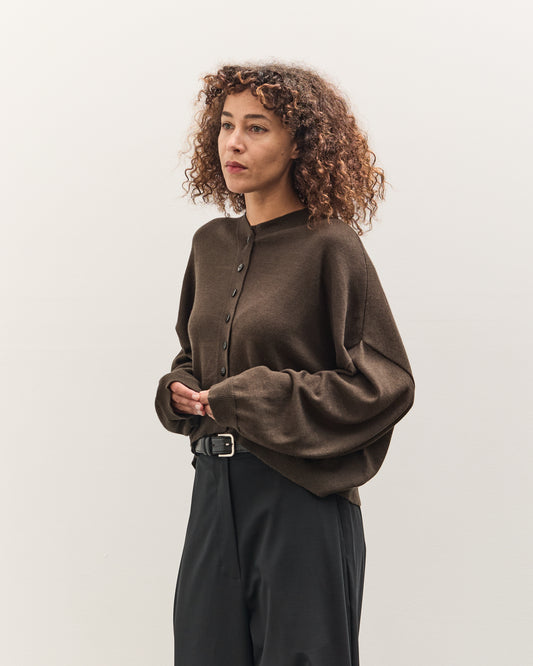 Cordera Cotton & Cashmere Cardigan, Dark Moss