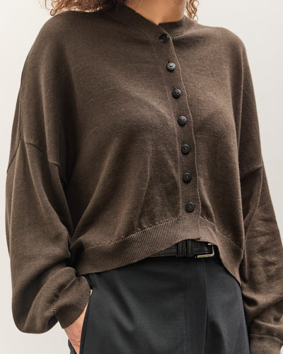 Cordera Cotton & Cashmere Cardigan, Dark Moss