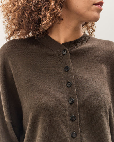 Cordera Cotton & Cashmere Cardigan, Dark Moss