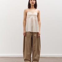 Cordera Cotton Curved Pants, Camel