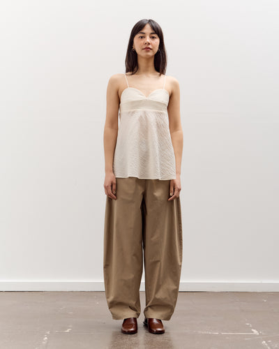 Cordera Cotton Curved Pants, Camel