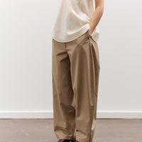Cordera Cotton Curved Pants, Camel