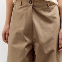 Cordera Cotton Curved Pants, Camel